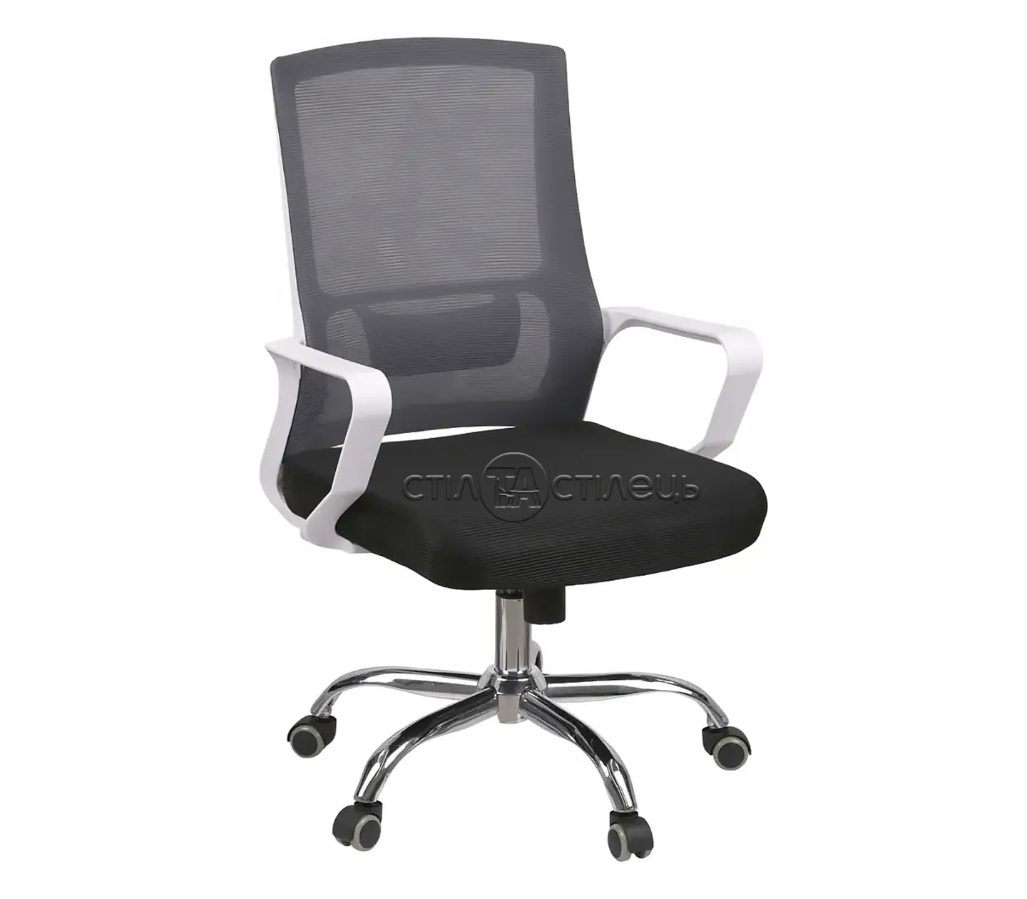 Крісло офісне Лестер білий сітка